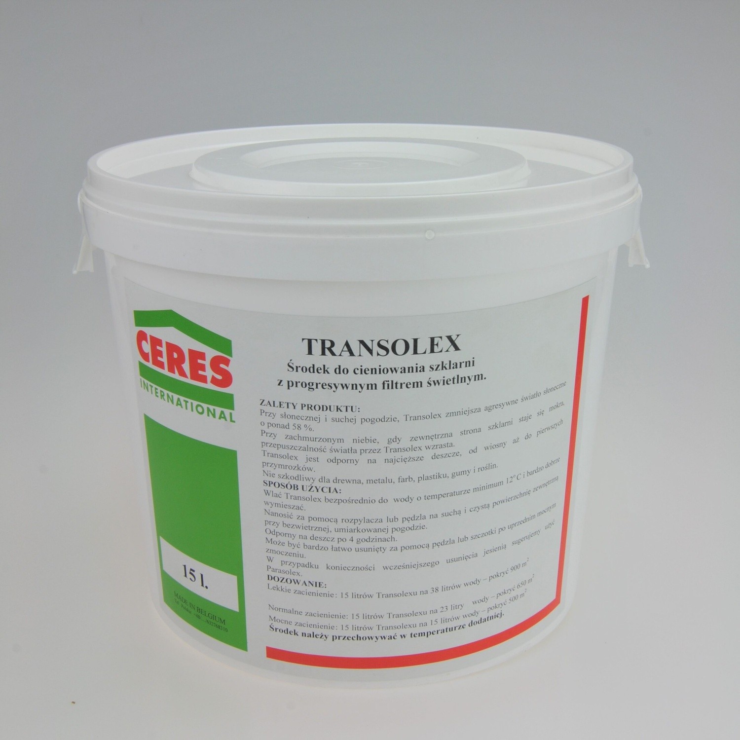 Siltumnīcas plēves ēnošanas līdzeklis Transolex 15L